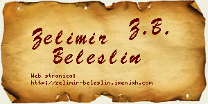 Želimir Beleslin vizit kartica